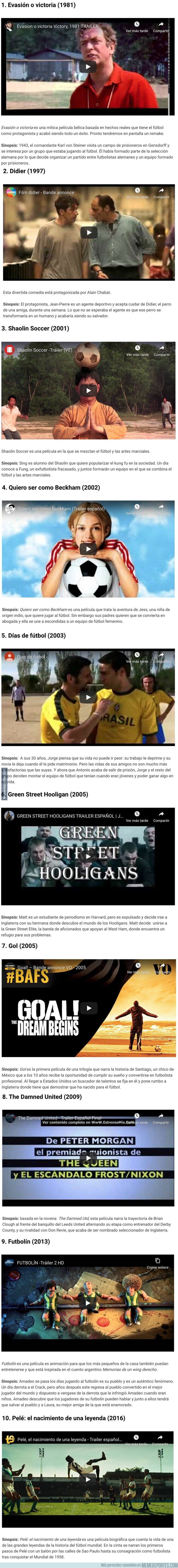 1100802 - 10 películas de fútbol para ver este fin de semana sin fútbol