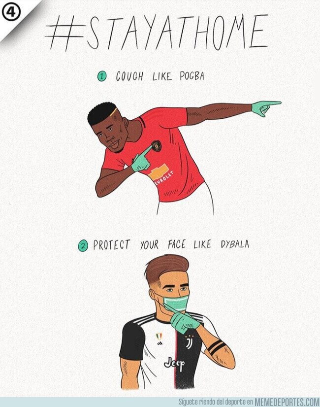 1100876 - Sé como Dybala y Pogba para combatir al coronavirus, por @433