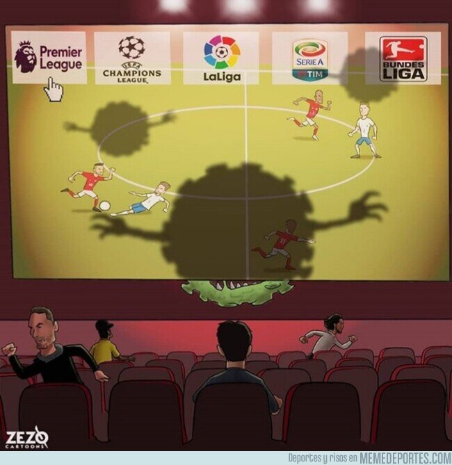 1101017 - El COVID-19 nos deja sin fútbol, por @zezocartoons