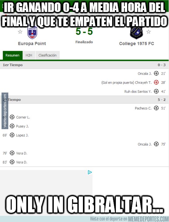 1101086 - La liga de Gibraltar está cada día más loca