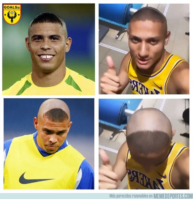1101123 - Richardlison se ha cortado el pelo como aquel Ronaldo en el mundial de 2002.