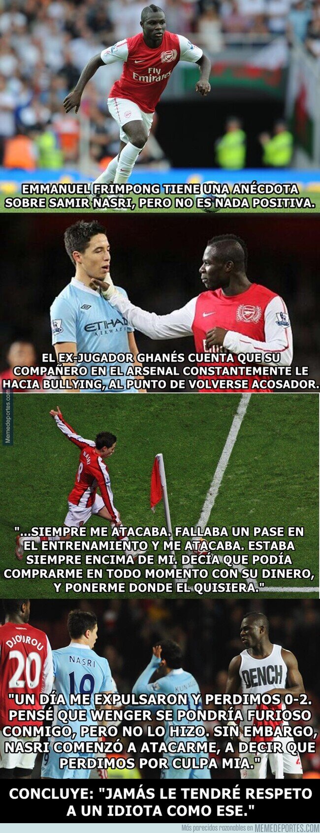 1101167 - Frimpong narra como sufrió acoso por parte de un compañero del Arsenal