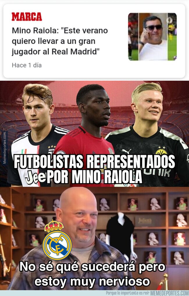 1101198 - Raiola intentará traer a un gran jugador al Madrid