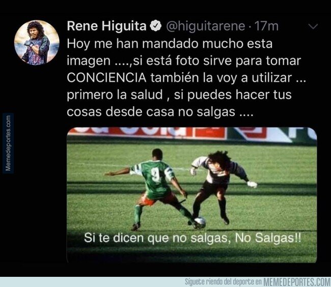 1101218 - No salgas. No te arriesgues como Higuita en el Italia 90.