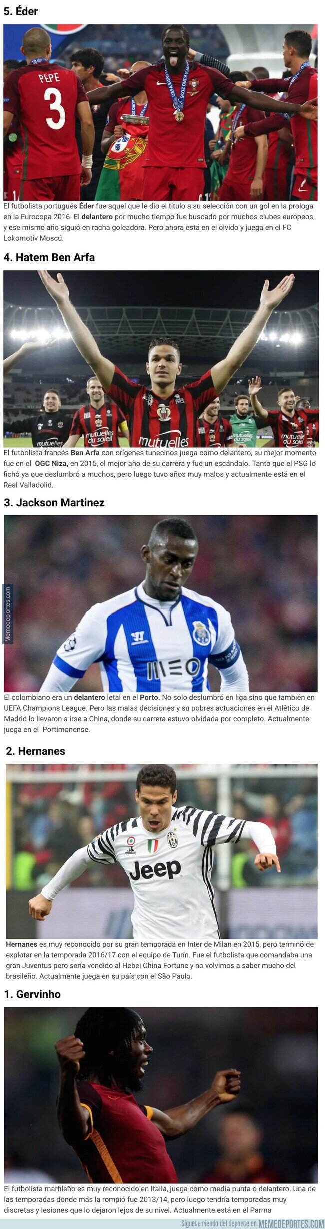 1101301 - Cinco futbolistas que estuvieron de moda y hoy están en el olvido