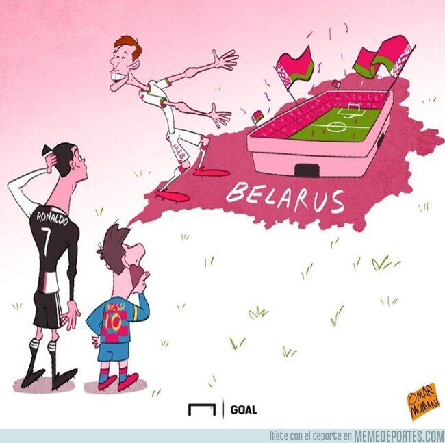 1101540 - Hleb invita a Messi y CR7 a jugar en la liga de Bielorrusia, que sigue activa, por @goalglobal