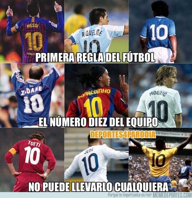 1101901 - El 10 no es para cualquiera, por @deportes4parodia