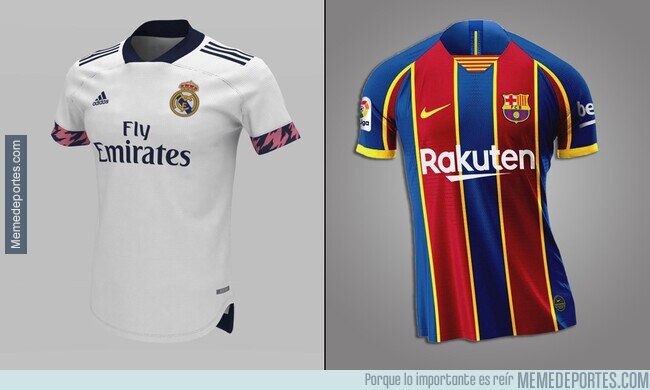 1101924 - Las camisetas del Barça y Madrid para el próximo año.