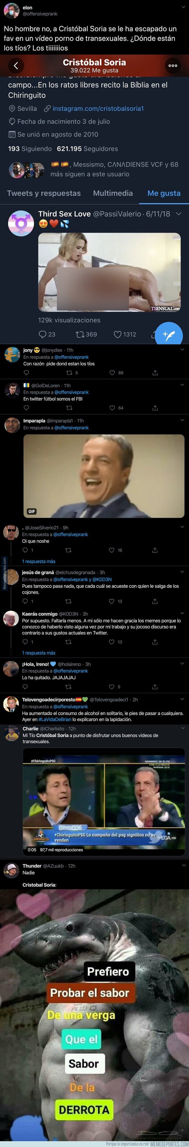 1101985 - El 'me gusta' de Cristóbal Soria en este vídeo de personas transgénero del que todo el mundo está hablando y que él ha borrado