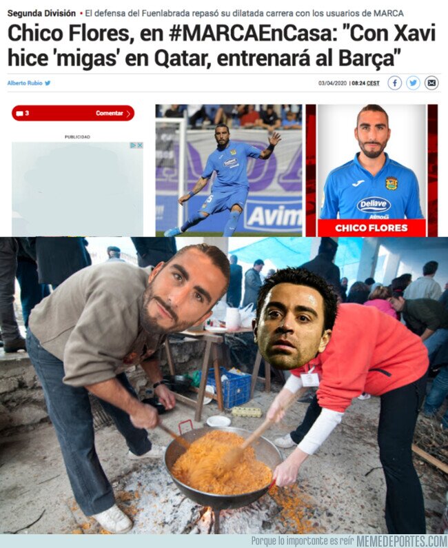 1102023 - Chico Flores y Xavi haciendo migas en Qatar