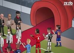 Enlace a Los verdaderos héroes, por @zezocartoons