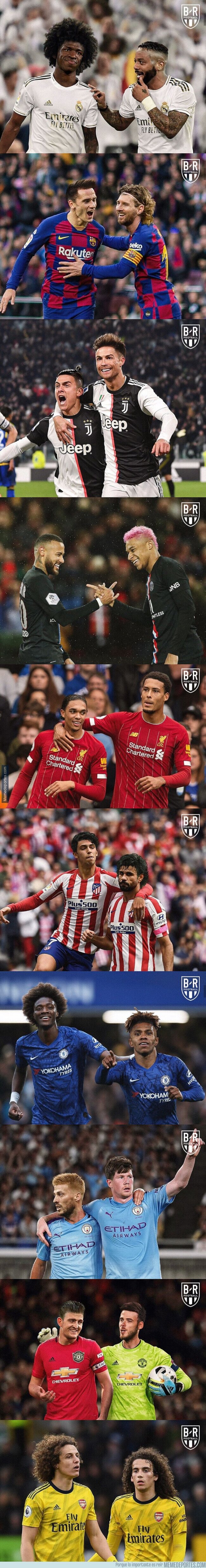 1102027 - Compañeros de equipo con los peinados cambiados. Los del Arsenal te sorprenderán. Por @brfootball