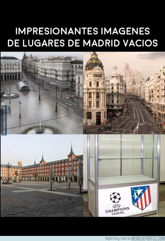 1102106 - Madrid vacía igual que las vitrinas del Atleti