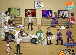 Enlace a Así están los jugadores de LaLiga durante el confinamiento, por @zezocartoons