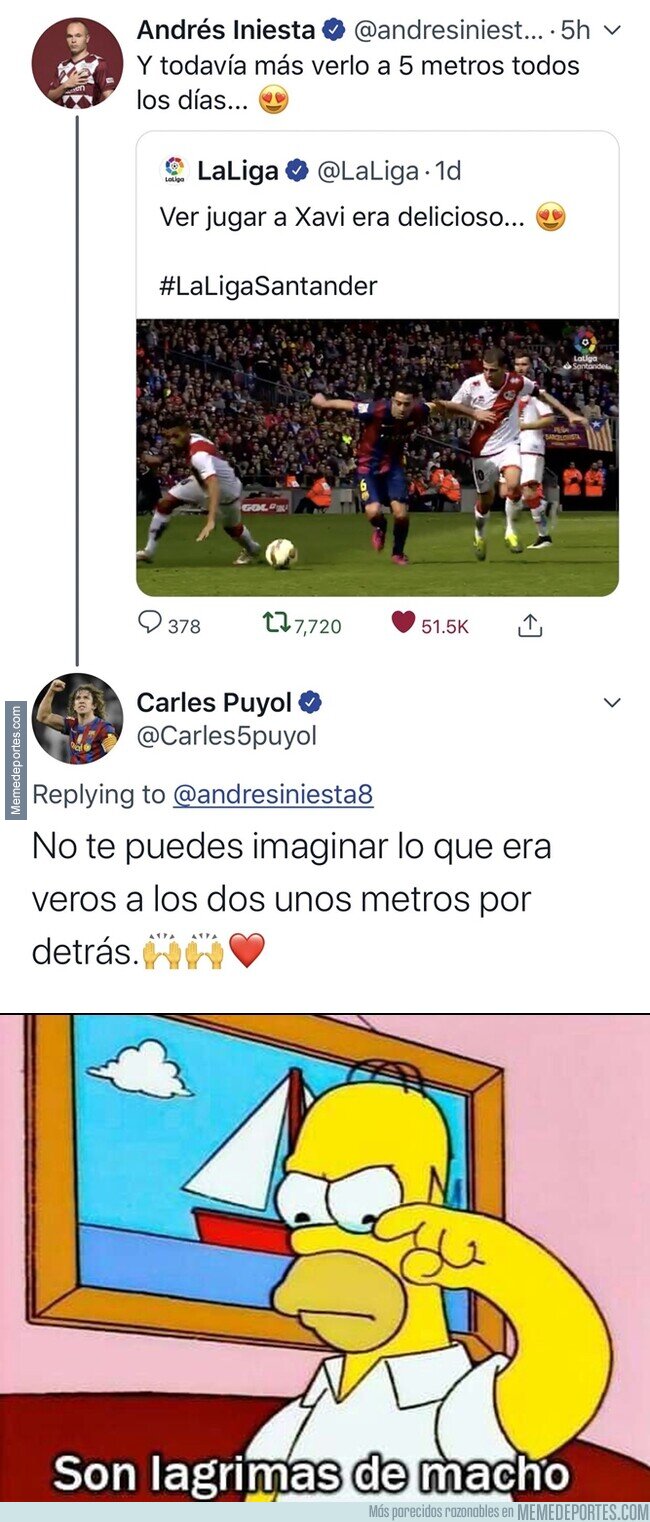 1102195 - Iniesta y Puyol evocando la nostalgia con esta conversación en Twitter