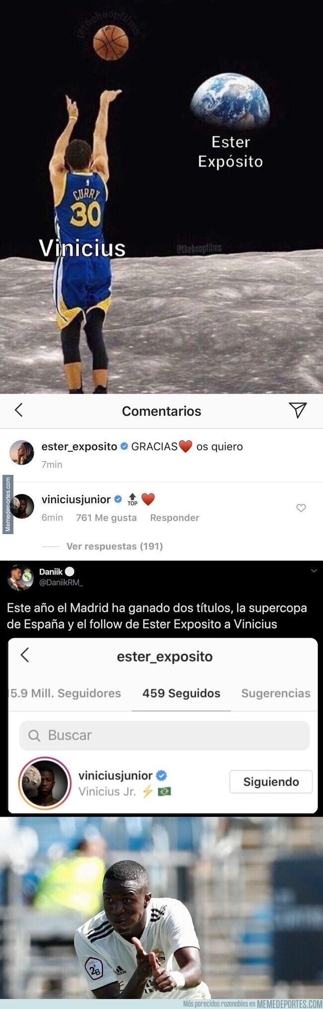 1102244 - Vinicius Jr ha conseguido en esta cuarentena con Ester Expósito lo que muchos hombres hubiesen deseado