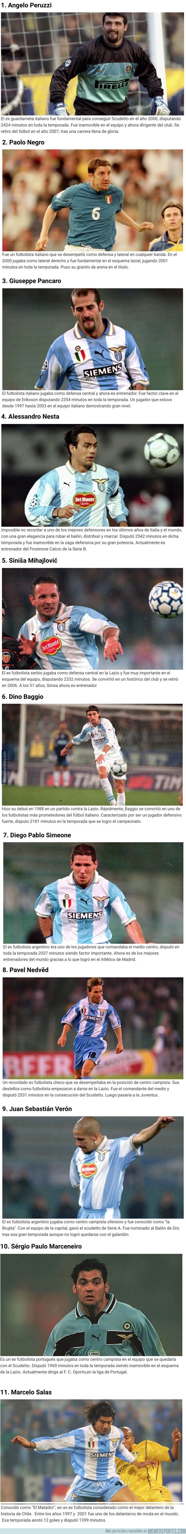 1102326 - Así era el histórico equipo de la Lazio que ganó el Scudetto en la temporada 2000