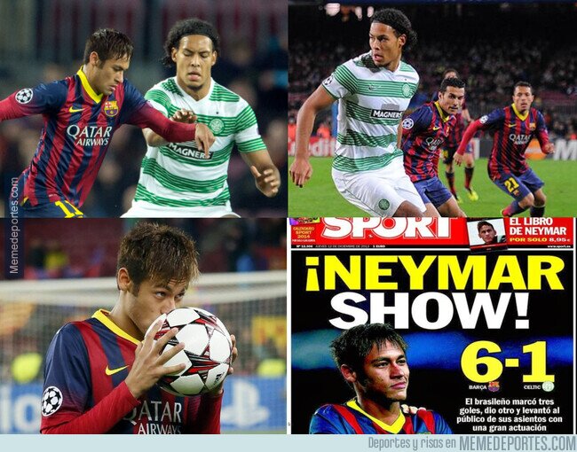 1102653 - El día que Van Dijk jugó por primera vez en el Camp Nou: Se llevó un 6-1 con hat-trick de Neymar incluido
