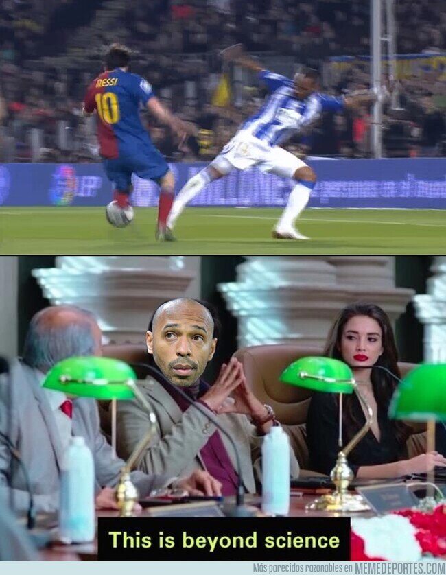 1103603 - Henry cada vez que le recuedan el gol de Messi al Málaga