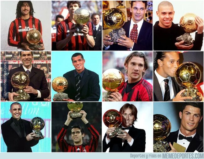 1103817 - De los últimos 21 ganadores del balón de oro, Ancelotti jugó o entrenó a 12 se ellos.