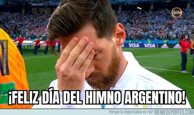1104278 - Como olvidar el día que Messi predijo desde el himno el desastre de Argentina frente a Croacia