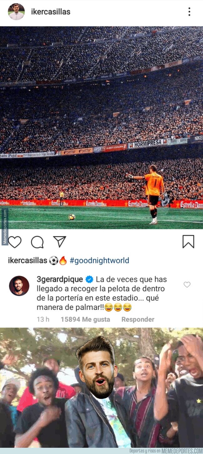 1104445 - La dura respuesta de Piqué a una foto de Casillas en el Camp Nou