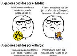Enlace a La diferencia entre los cedidos por Madrid y Barça