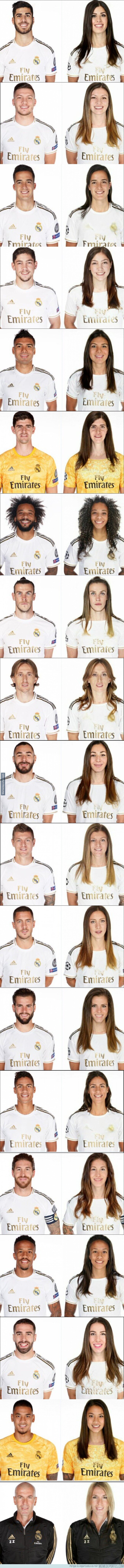 1106552 - Así sería la versión femenina de todos los jugadores del Real Madrid con la que todo el mundo se está riendo