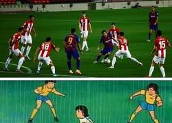 Enlace a Messi volvió a hacer de Oliver, por @goalglobal