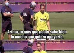 Enlace a Setién ya le mostró su apoyo a Arthur