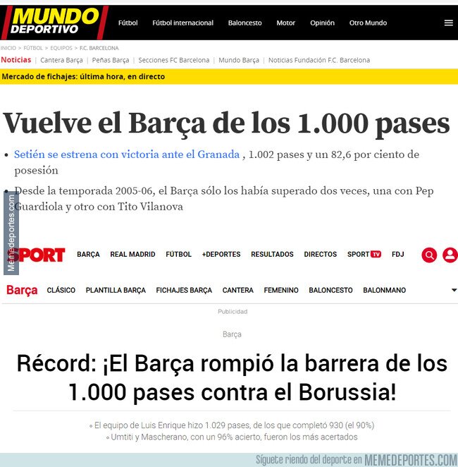 1107802 - Lo importante son los 1000 pases, nunca lo olvidéis