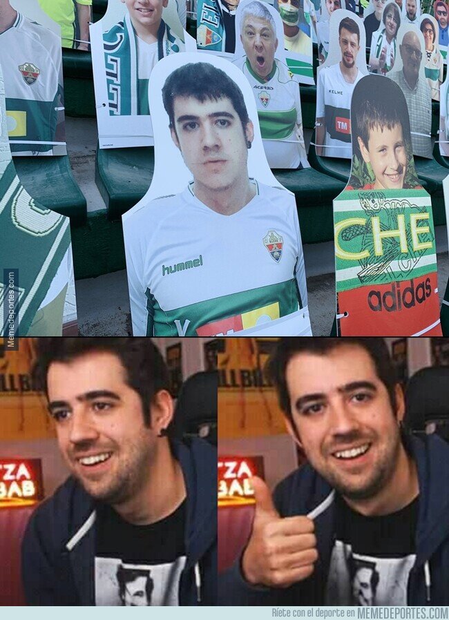 1109493 - Algun genio puso a Auronplay como hincha en el Martinez Valero para apoyar al Elche