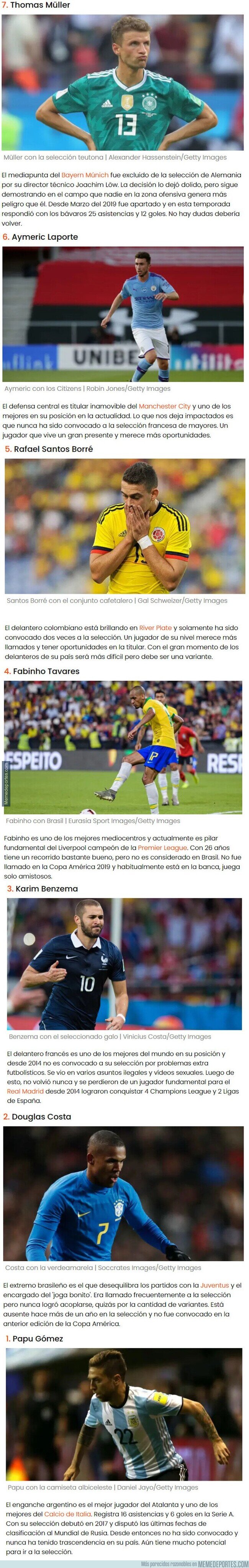 1109750 - 7 grandes futbolistas sin lugar en su selección