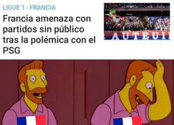 Enlace a En Francia descubren ahora que quizá lo mejor sea partidos a puerta cerrada