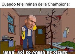 Enlace a Zidane, eliminado de la Champions por primera vez
