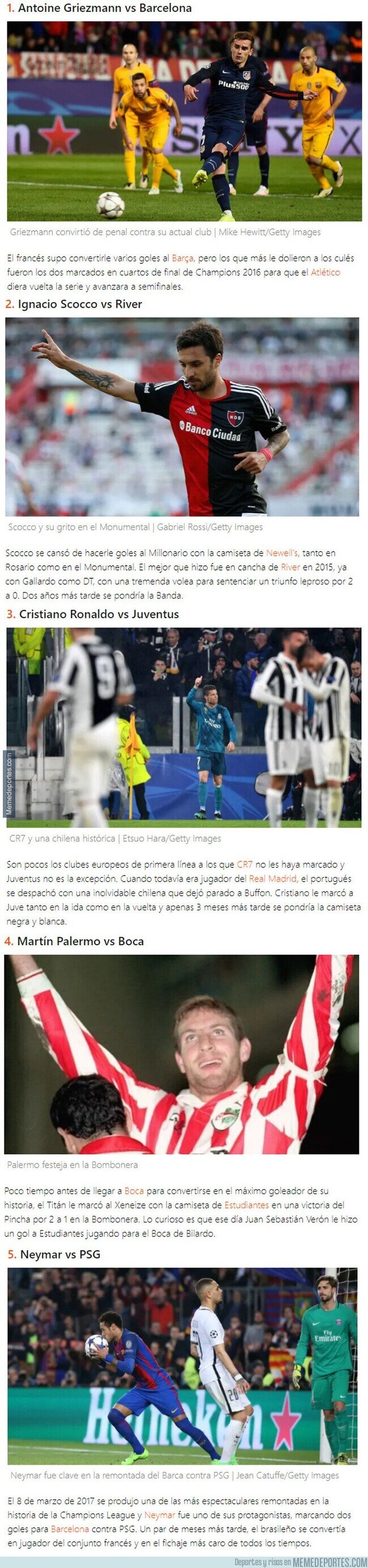 1111838 - Futbolistas que le marcaron a sus clubes antes de fichar por ellos