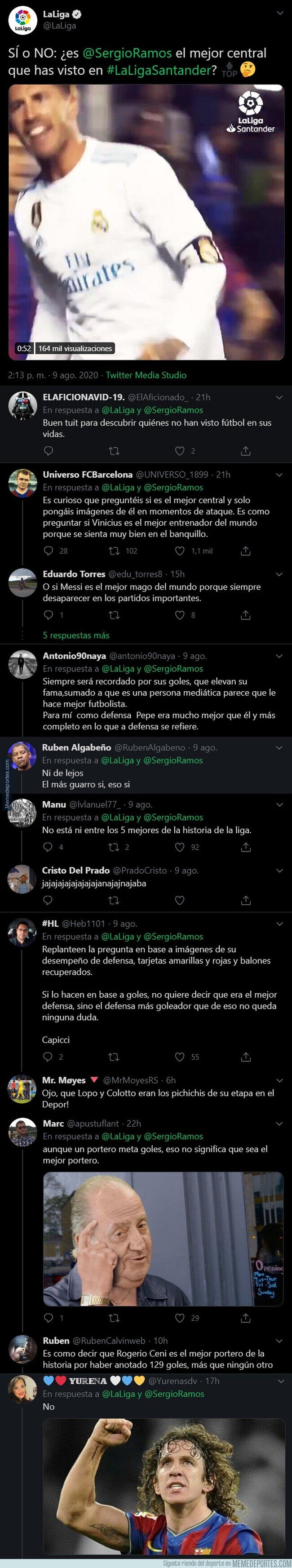 1111849 - LaLiga pregunta si Sergio Ramos es el mejor defensa que se ha visto en la historia de LaLiga y las respuestas son demoledoras