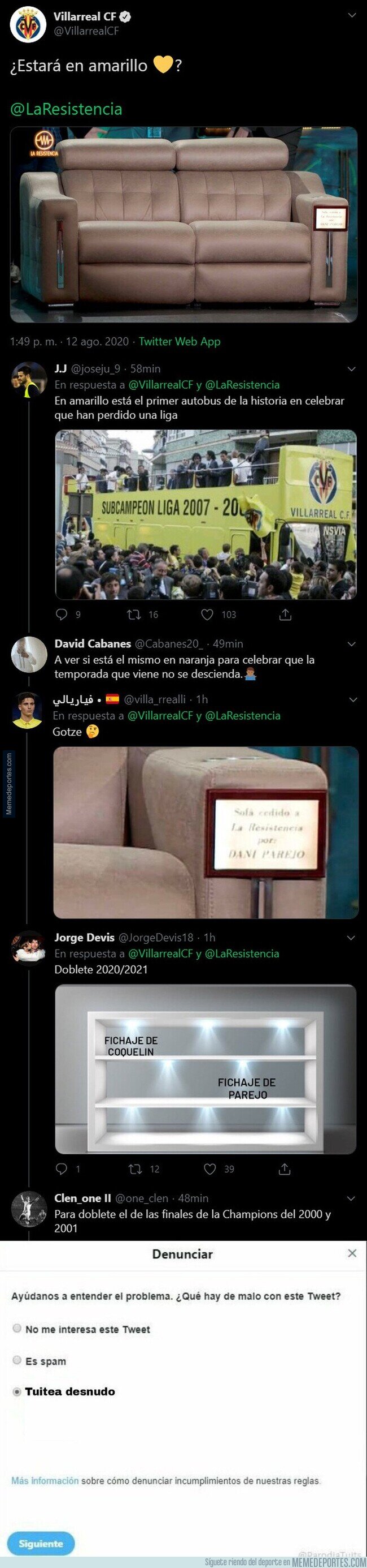 1112036 - El aplaudido tuit del Villarreal mencionando a 'La Resistencia' tras su fichaje de Dani Parejo