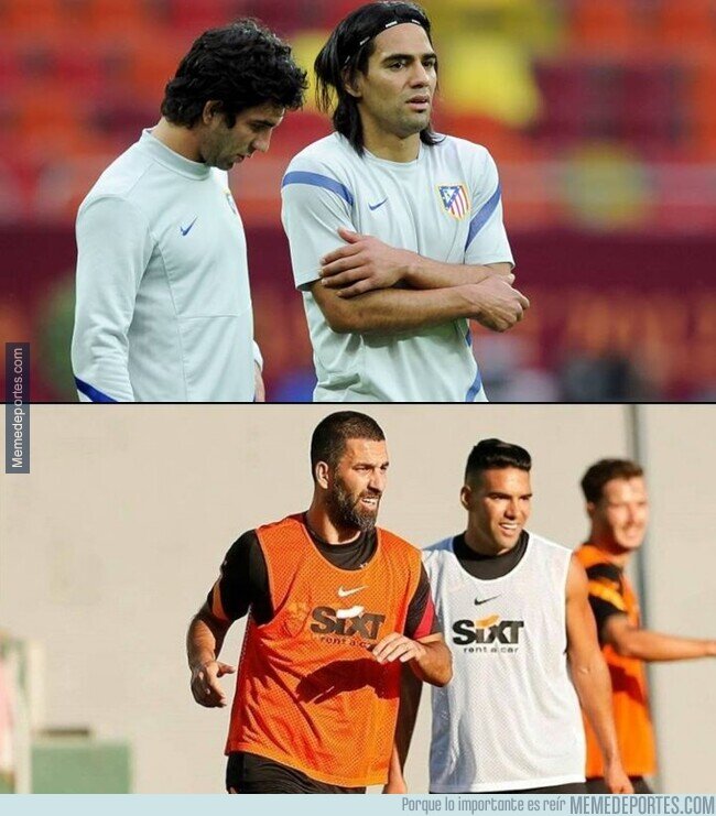 1112201 - Con menos pelo, pero Falcao y Arda Turan se han reencontrado en el Galatasaray