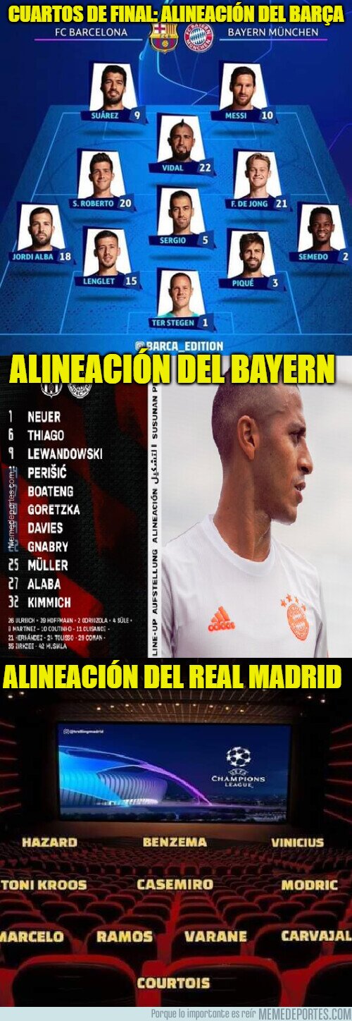 1112394 - Ya tenemos las alineaciones para el partidazo de cuartos