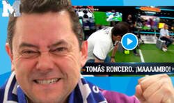 Enlace a Cachondeo absoluto por el momentazo en el que Tomás Roncero entró al plató después del 2-8 del Bayern al Barça
