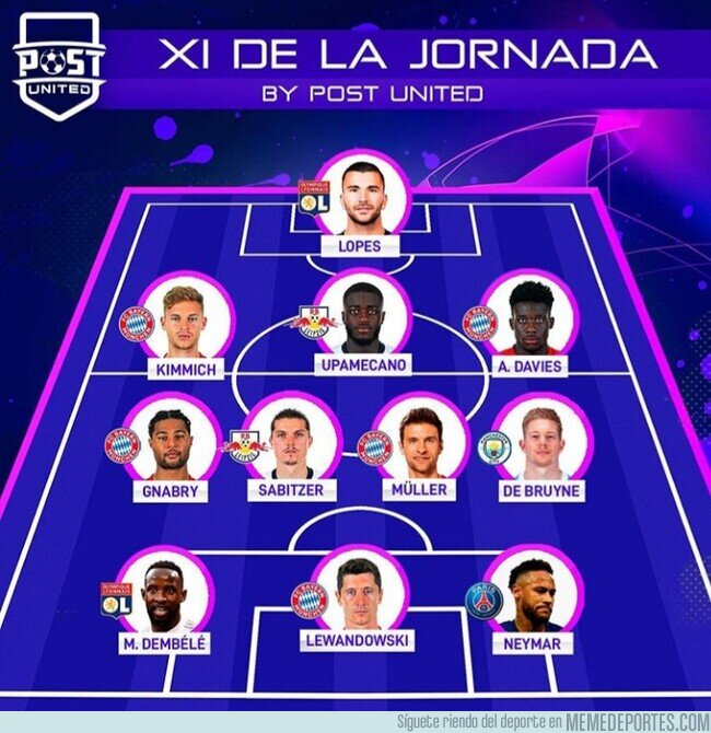 1113163 - El 11 ideal de los cuartos de Champions, por @postutd