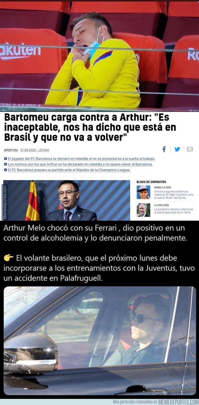 1113198 - Arthur se despide a lo grande cometiendo esta ilegalidad. Acaba de dejar a Ronaldinho en pañales