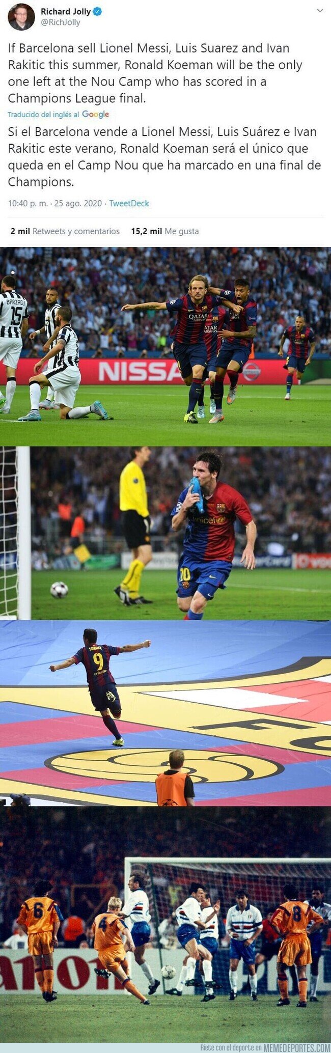 1114277 - Esta sería la motivación real de Koeman para vender a Messi, Suárez y Rakitic según un periodista inglés