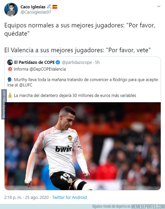 1114500 - La curiosa manera que tiene el Valencia de tratar a sus estrellas