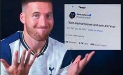Enlace a El Tottenham ficha a un jugador que es un reconocido fan del Arsenal (su eterno rival) pero lo soluciona de forma magistral en la presentación