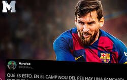 Enlace a Brutal: un aficionado del Barça encuentra en el PES 2020 una pancarta en el Camp Nou que está haciendo reír a todos