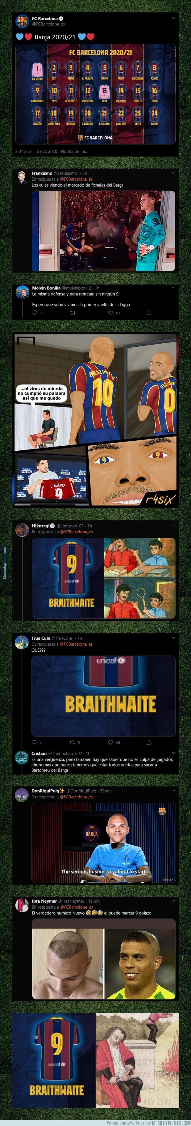1117356 - Brutal: Las respuestas que está recibiendo el Barça tras anunciar que su '9' es Braithwaite