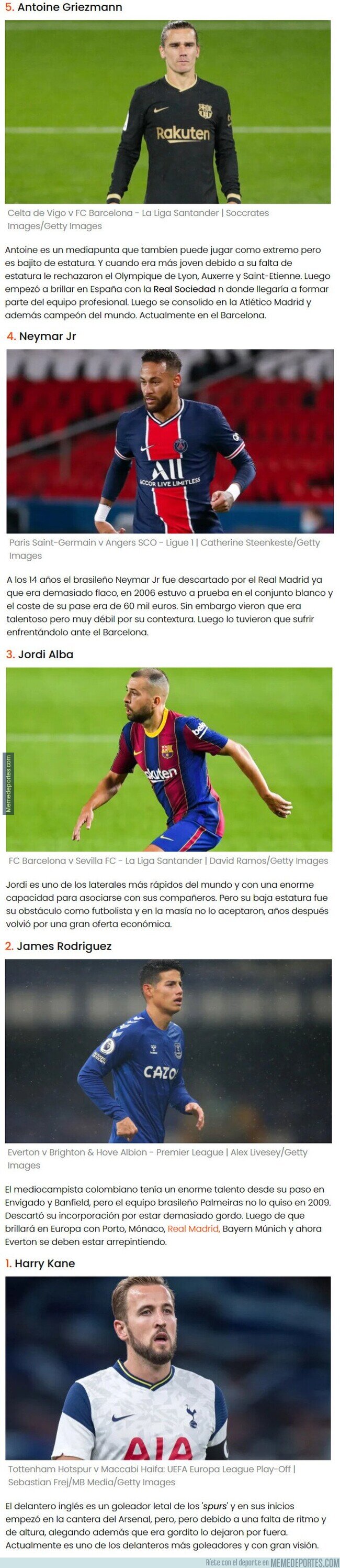 1117519 - Jugadores que fueron rechazados por su aspecto físico