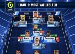 Enlace a El 11 más valioso de la Ligue 1, por Transfermarkt